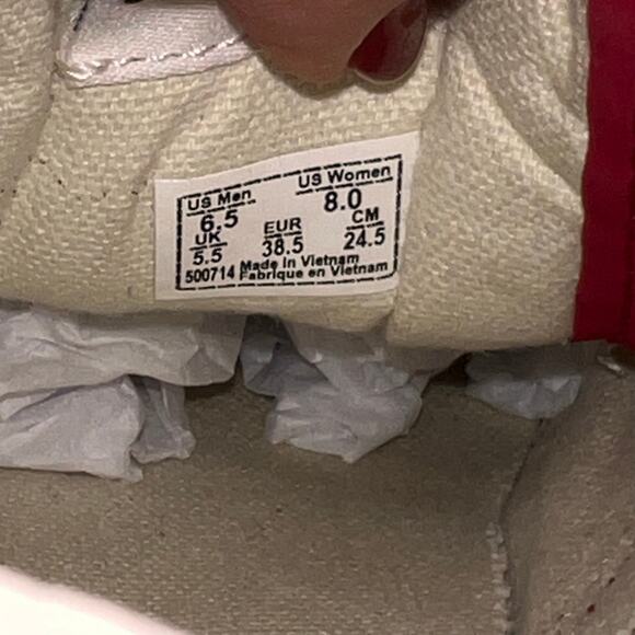 Vans Old Skool Red Suede Sneaker, Men's Size 6.5, Women's Size 8 - Picture 8 of 12